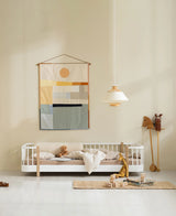 Oliver Furniture - Wood Original Bodenbett, weiss/Eiche