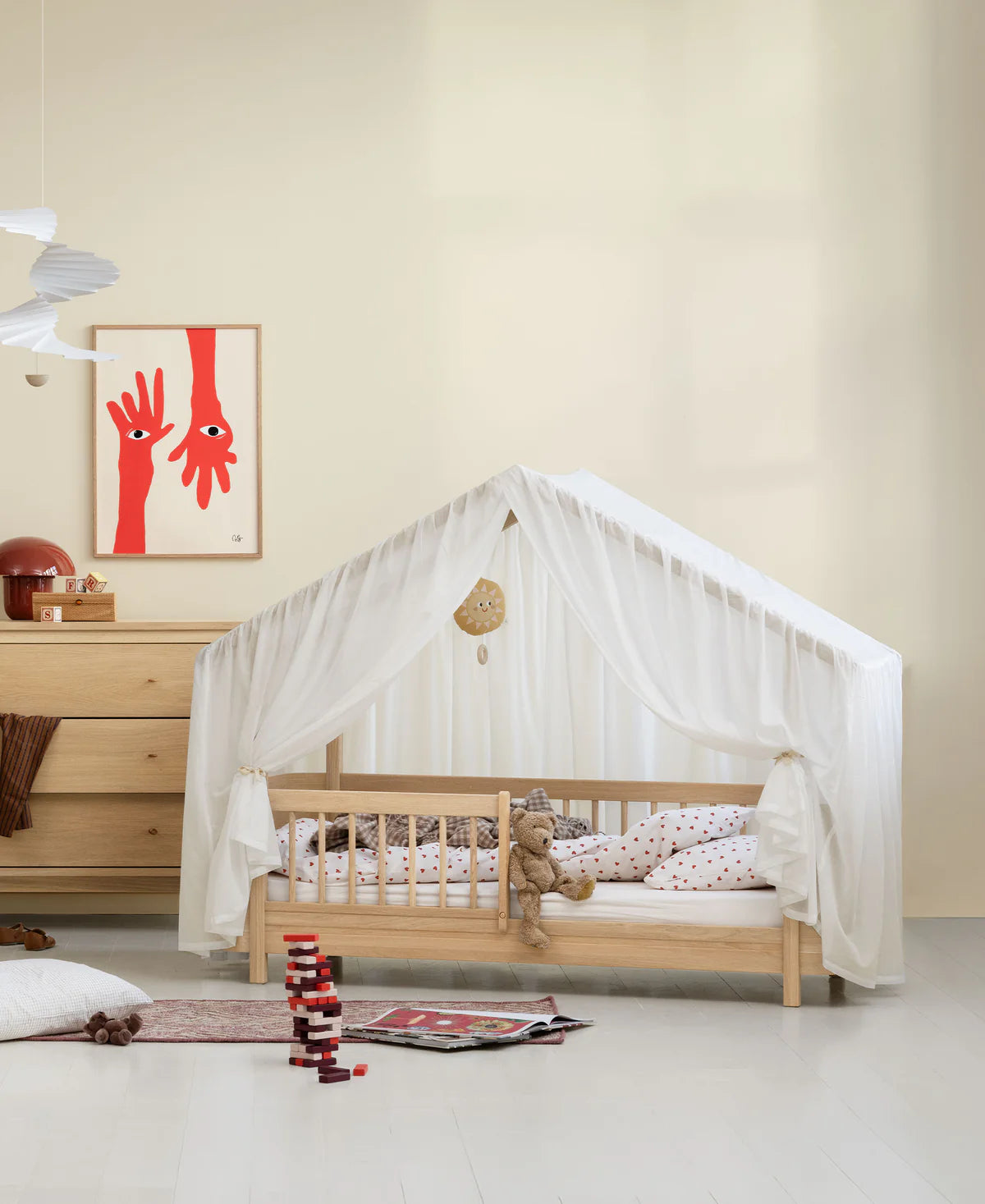 Wood Original Sofa Bed White / Oak
