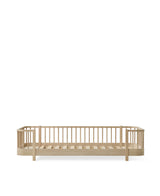 Wood Lounger Bed White 120 cm