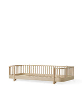 Wood Lounger Bed White 120 cm