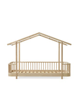 Wood Lounger Bed White 120 cm