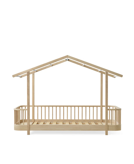 Wood Lounger Bed White 120 cm