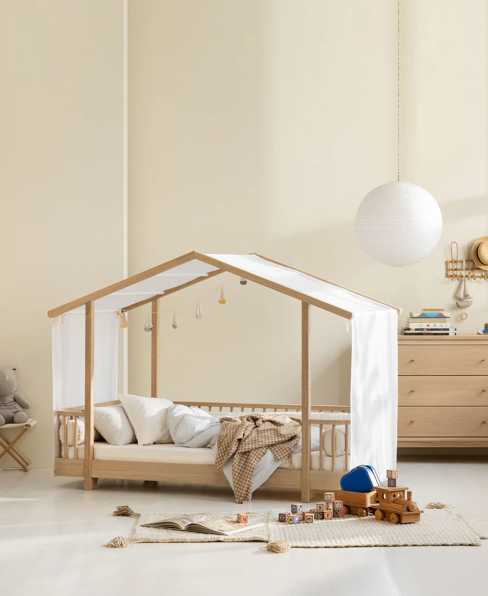Wood Lounger Bed White 120 cm