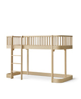Wood Lounger Bed White 120 cm