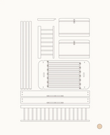 Wood Lounger Bed White 120 cm