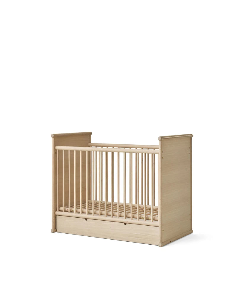 Wood Lounger Bed White 120 cm