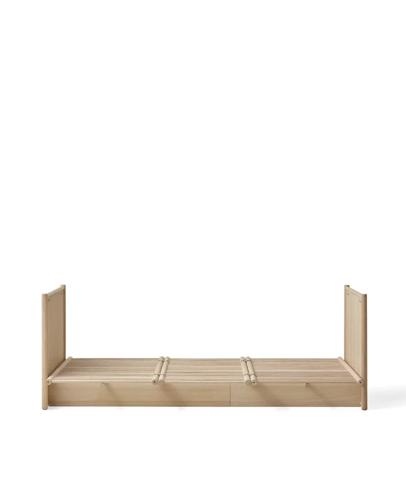 Wood Lounger Bed White 120 cm