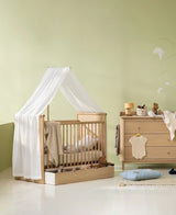 Wood Lounger Bed White 120 cm