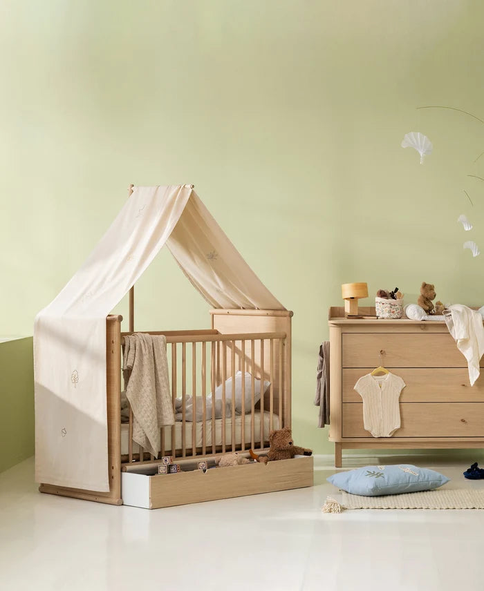 Oliver Furniture Camp Novel Betthimmel mit Stickerei für Babybett – Ungefärbt