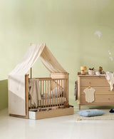 Wood Lounger Bed White 120 cm