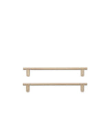 Wood Lounger Bed White 120 cm
