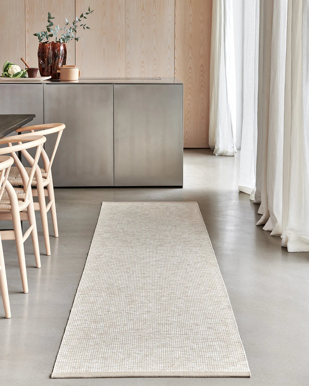 Pappelina SAM Teppichläufer – Beige/Vanilla 70 × 150 cm