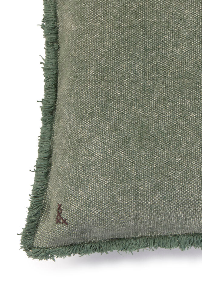 Lorena Canals Kissen aus recycelter Baumwoll-Canvas – Duck Green, 60 × 40 cm