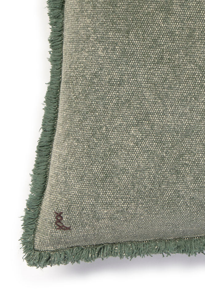 Lorena Canals Kissen aus recyceltem Baumwoll-Canvas – Duck Green, 45 × 45 cm