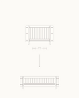 Wood Original Sofa Bed White / Oak