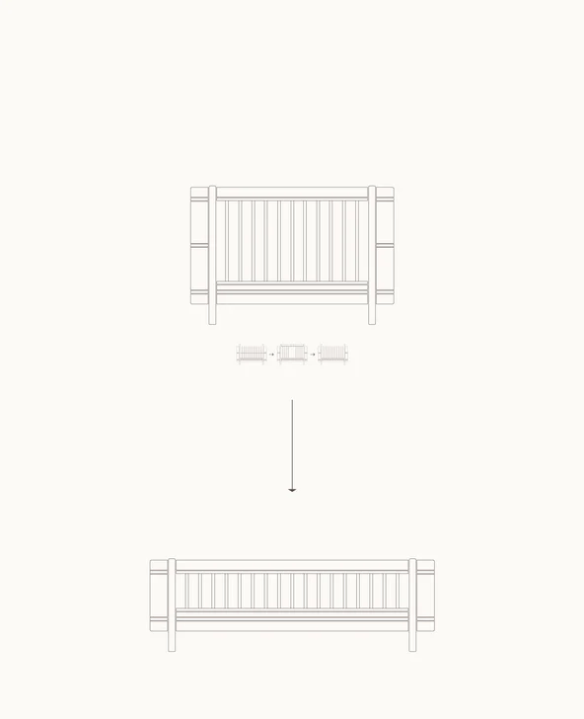 Wood Original Sofa Bed White / Oak