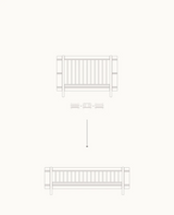 Wood Original Sofa Bed White / Oak