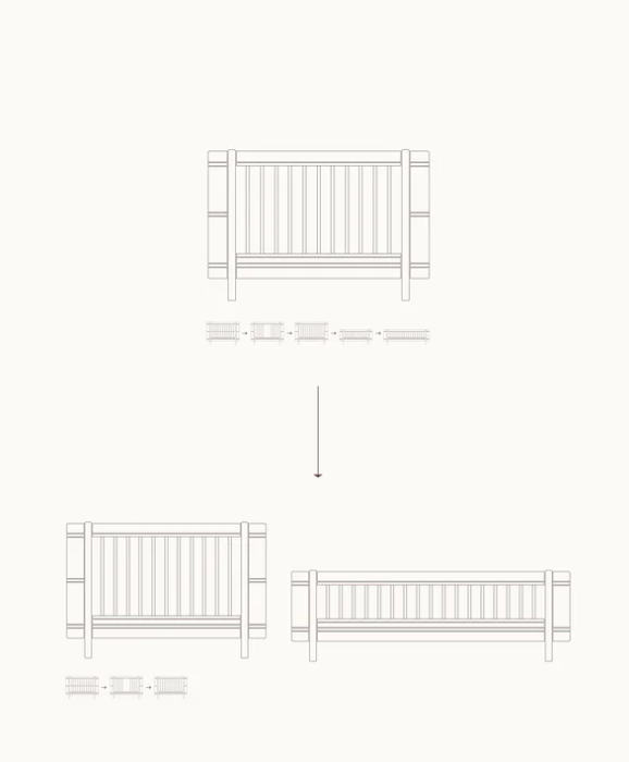 Wood Original Sofa Bed White / Oak