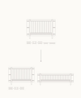 Wood Original Sofa Bed White / Oak