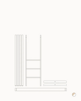 Oliver Furniture - Wood Mini+ Umbauset halbhohes Hochbett Weiss/Eiche