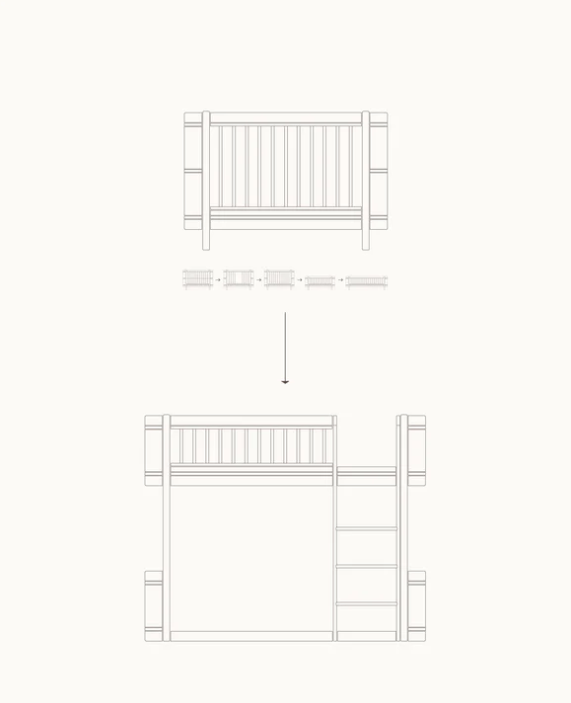Wood Original Sofa Bed White / Oak