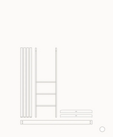 Oliver Furniture - Wood Mini+ Umbauset halbhohes Hochbett Weiss