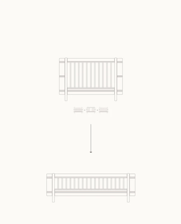 Wood Original Sofa Bed White / Oak