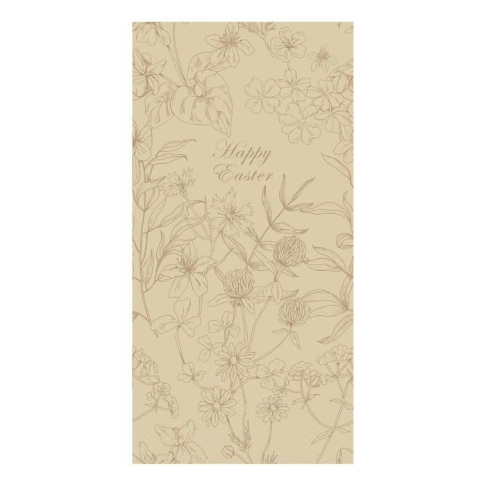 Servietten mit Blumen - Happy Easter - Honig