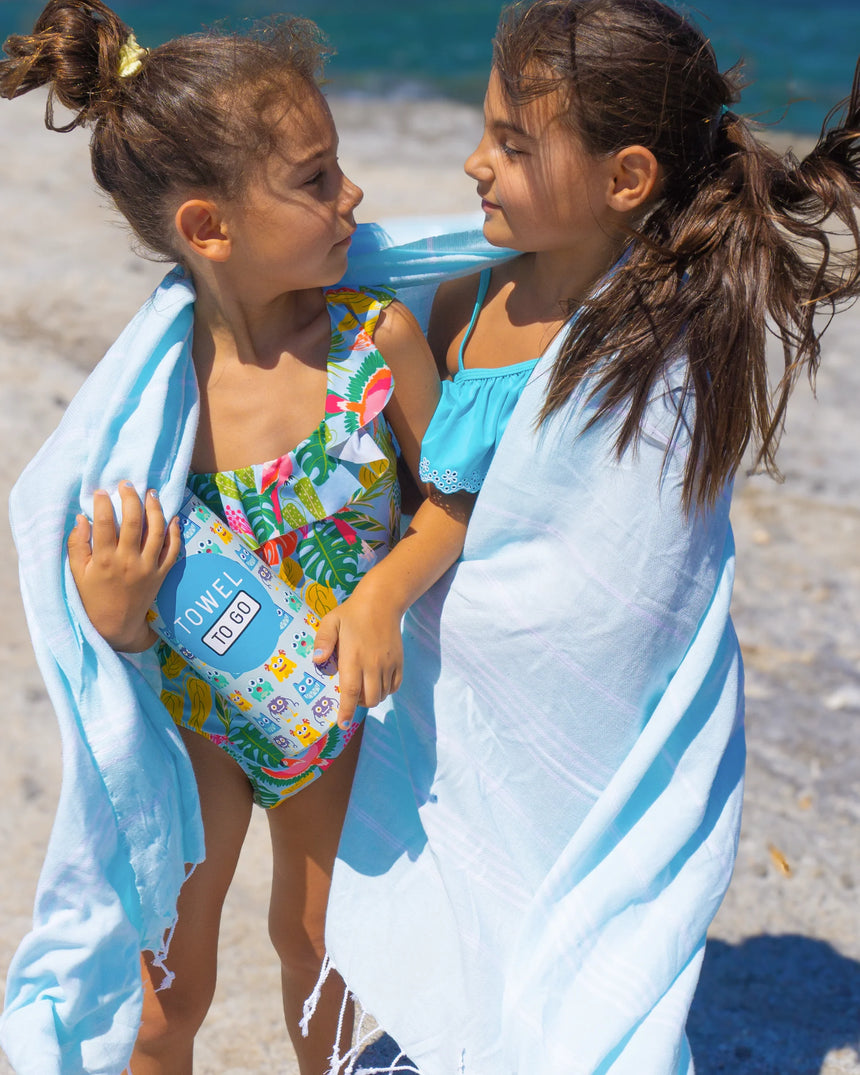 IPANEMA Strandtuch für Kinder, Hamamtuch mit Geschenkverpackung, Mint