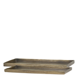 Tabletts 2er Set - antique messing
