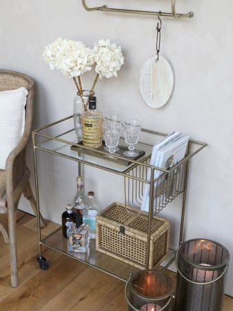 Tabletts 2er Set - antique messing