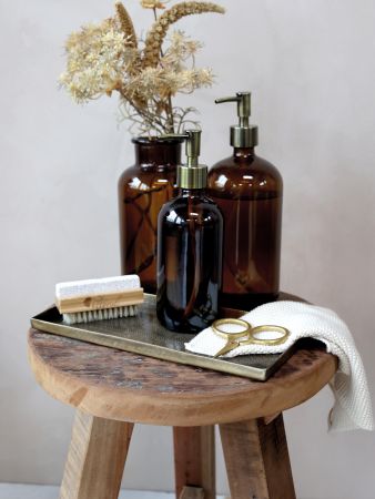 Tabletts 2er Set - antique messing