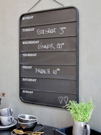 Tafel zum aufhängen mit Wochentage