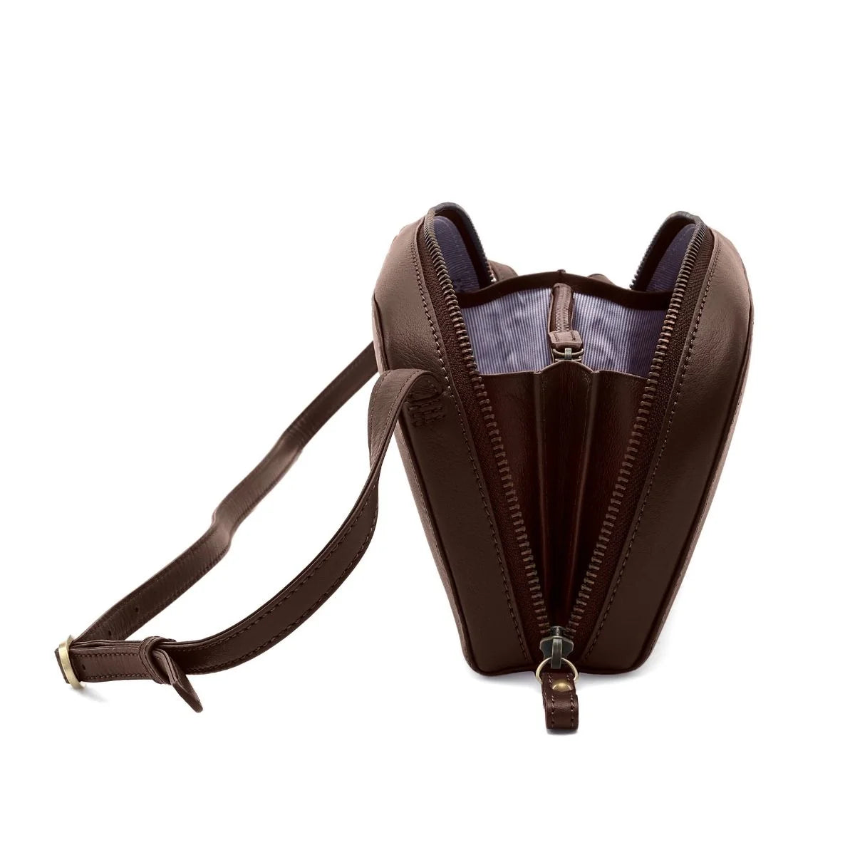 Lost & Found Umhängeportemonnaie Rund – Cacao