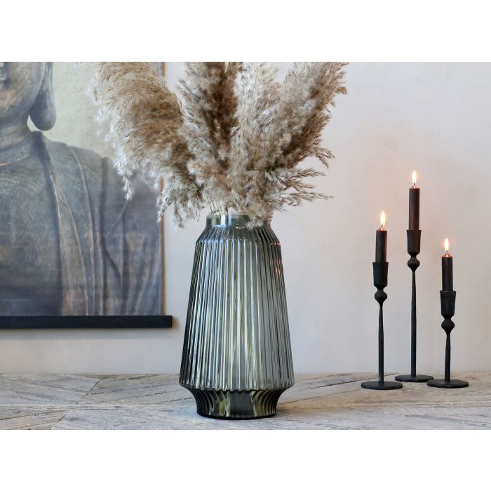 Vase mit Rillen H: 32cm