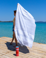 MALIBU Strand- und Hammamtuch mit Geschenkbox – Grau