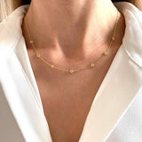 Victoire Collection Kugelkette mit Blumenanhängern – Gold
