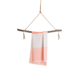 BALI Strandtuch, Hamamtuch in Geschenkbox, Orange/Beige