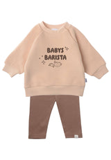 Set mit Sweatshirt und Leggings "Baby Barista"