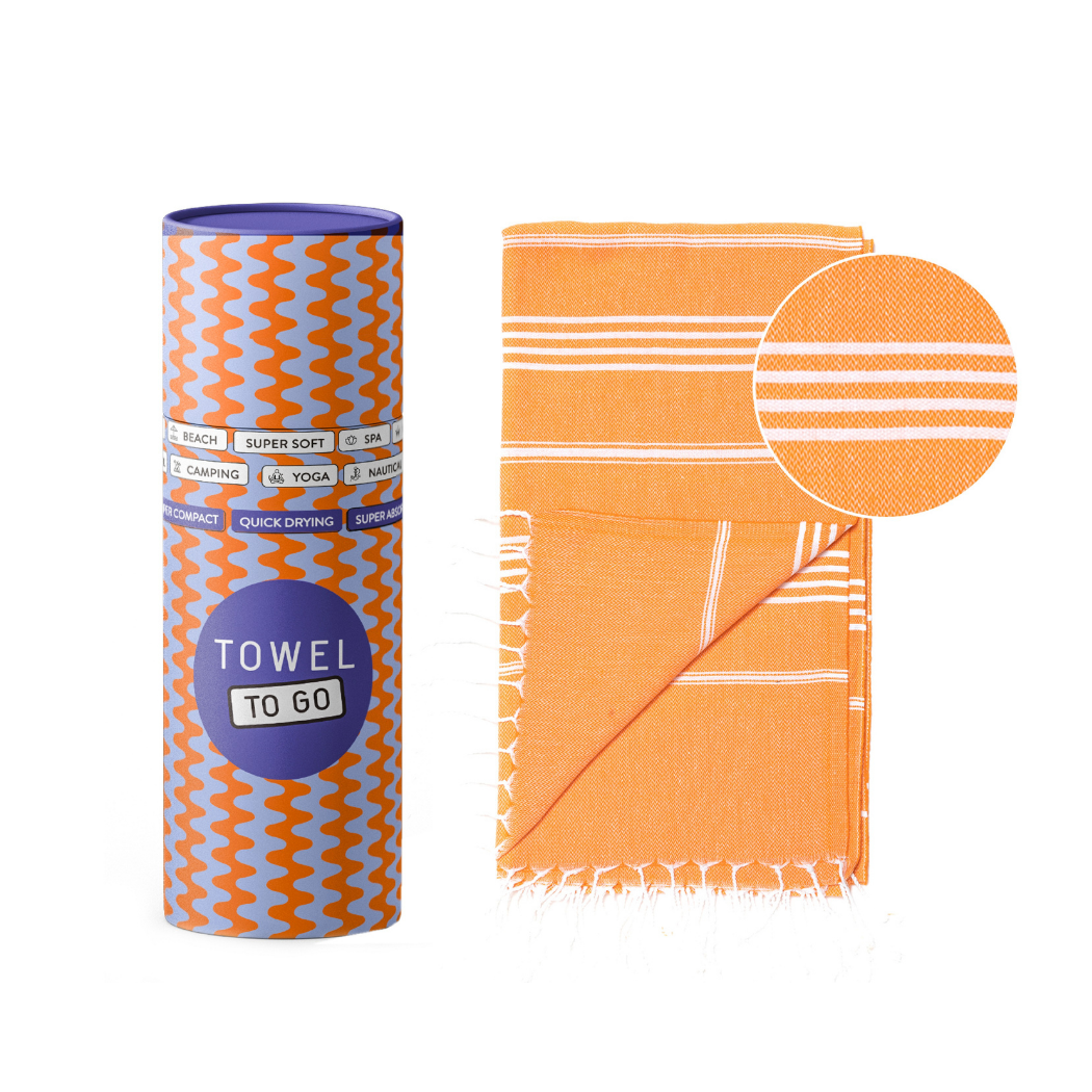 IPANEMA Strandtuch, Hamamtuch mit Geschenkverpackung, Orange