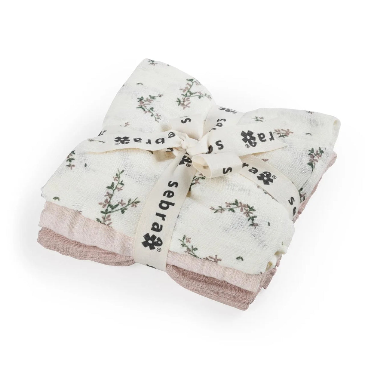 3er-Set Ultra-Soft Musselintücher Powder Blossom, Rose
