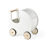 Sebra Puppenwagen & Lauflernwagen aus Holz – Classic White