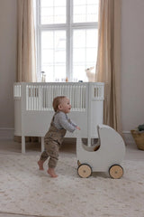 Sebra Puppenwagen & Lauflernwagen aus Holz – Classic White