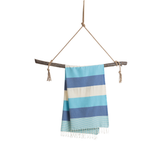 PALERMO Beach Hamamtuch mit Geschenkkarton/Blau-Türkis