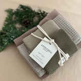 Aspegren Geschenkset Küchentextilien – Olive, Oyster Grey & Zinc