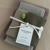 Aspegren Geschenkset Küchentextilien – Olive, Oyster Grey & Zinc