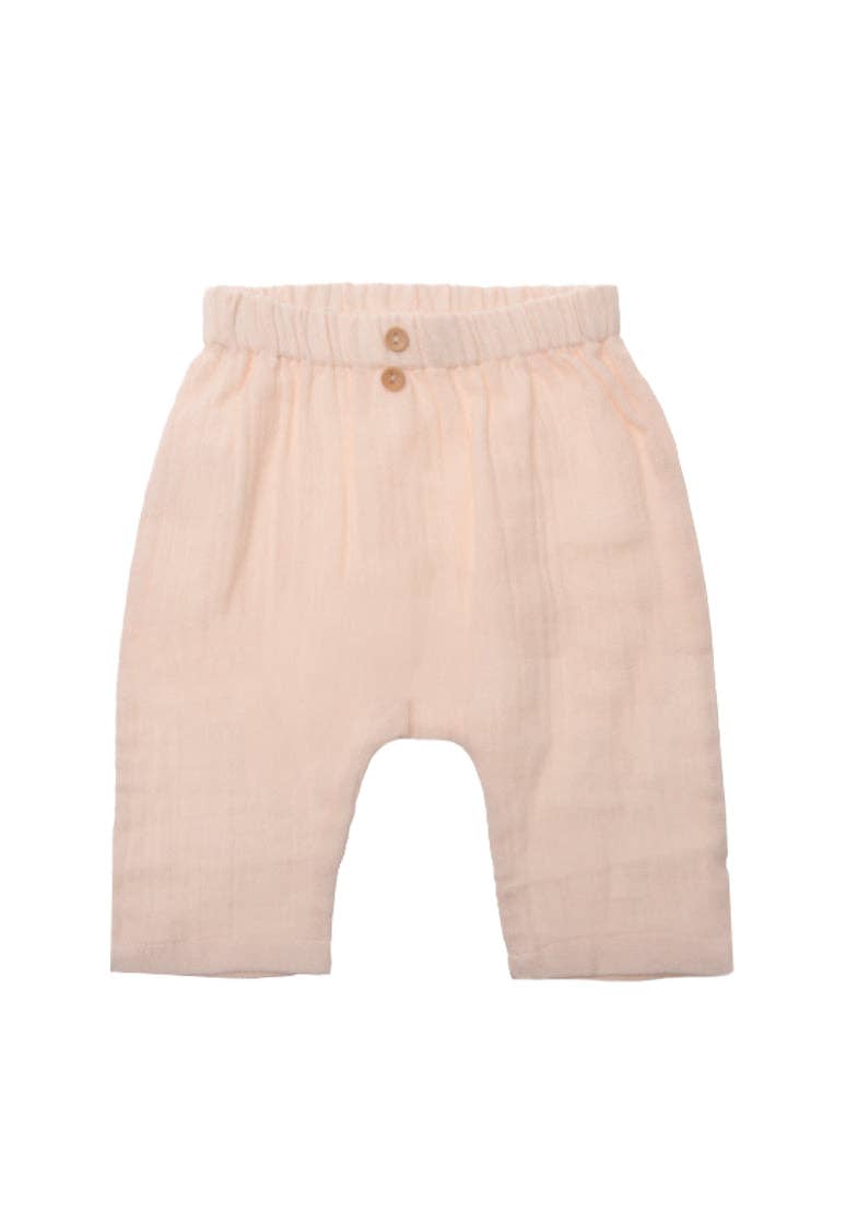 2-teiliges Set aus Musselin in rosa