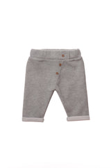 Rib-Strick-Set mit Hose in grau, 5-teilig