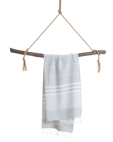 MALIBU Strand- und Hammamtuch mit Geschenkbox – Grau