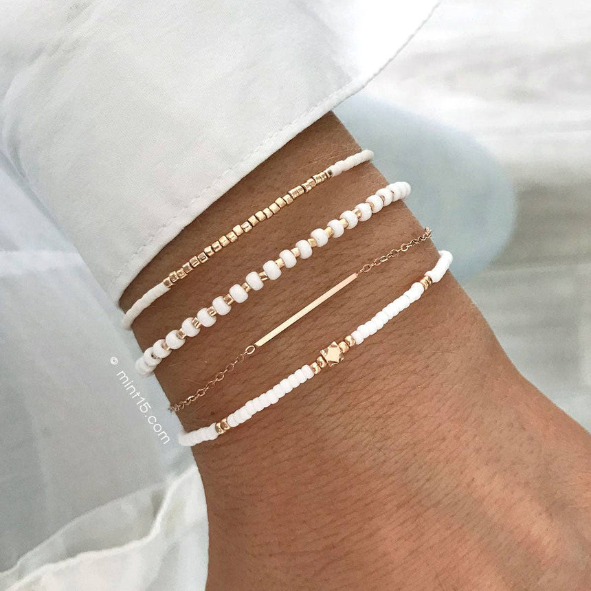 Armband-Set 'Bright White'